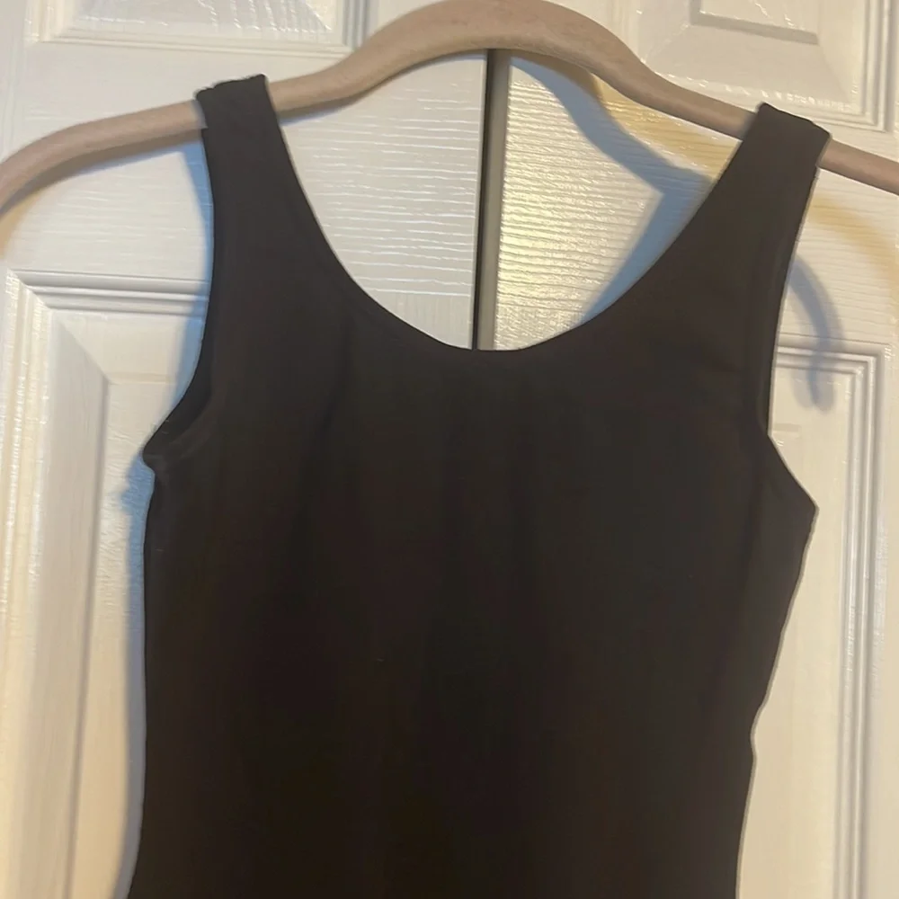 Capezio black sleeveless bodysuit in size small